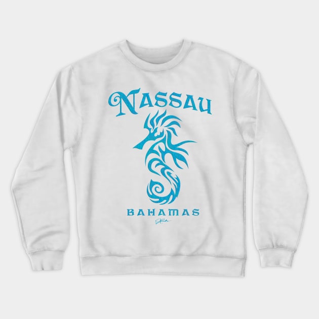 Nassau, Bahamas, Seahorse Crewneck Sweatshirt by jcombs